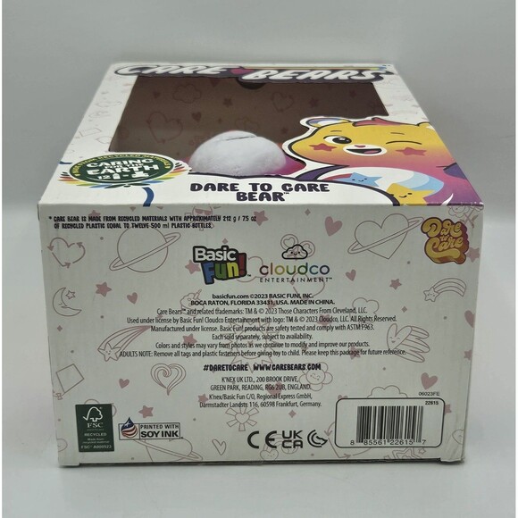 Care Bears Dare To Care Bear 14" Plush Rainbow Stars NEW "Caring for the Earth" - Picture 7 of 7